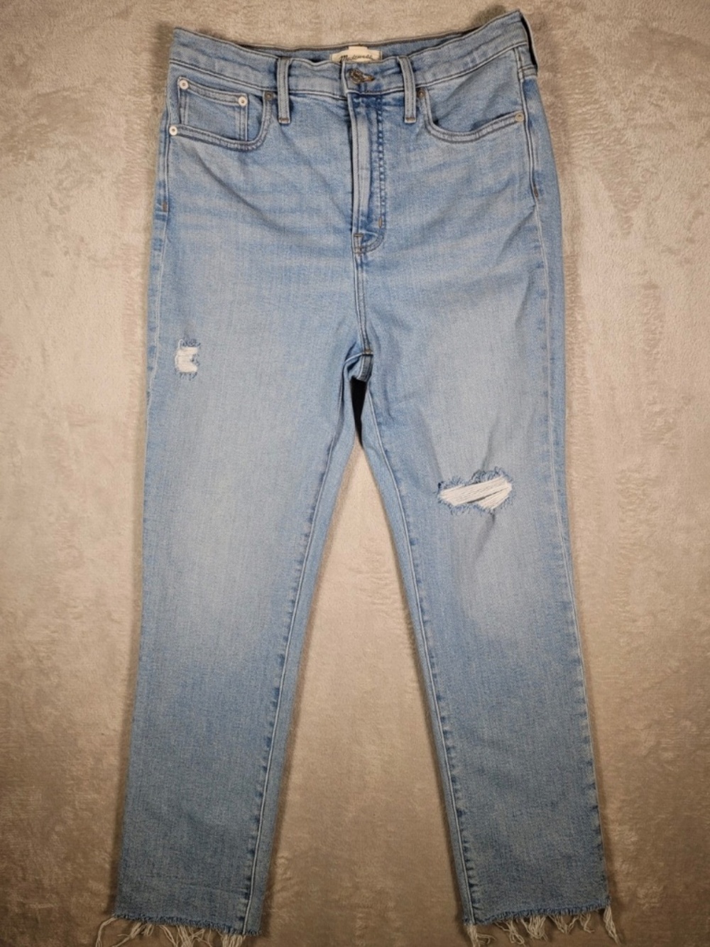 Madewell The Perfect Vintage Jean Womens 29 Light Wash Distressed High Rise